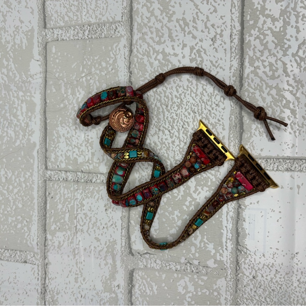 APPLE WATCH Bohemian glass Beaded Bracelet watch band. It fits my Apple Watch 7 - Picture 3 of 8